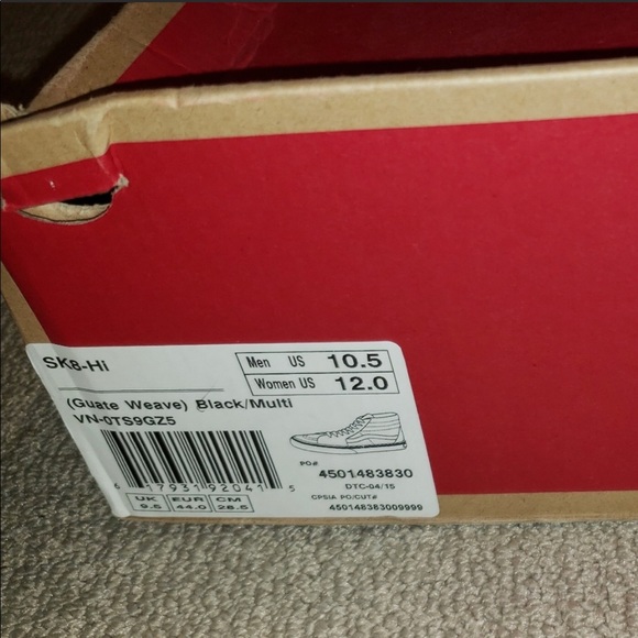 Vans Sk8 Hi Guate Weave - NWT - Picture 2 of 2